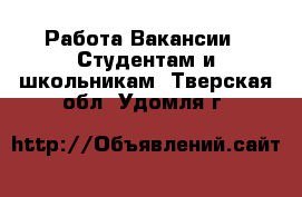 Работа Вакансии - Студентам и школьникам. Тверская обл.,Удомля г.